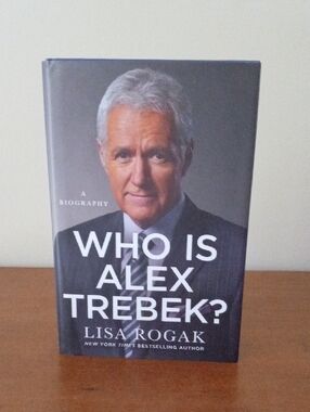 Hardcover Biography Book in Gray and White - "Who Is Alex Trebek?"